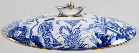 Blue Mikado Lid for Oval Vegetable