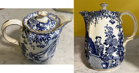 Blue Mikado Hot Water Jug & Lid