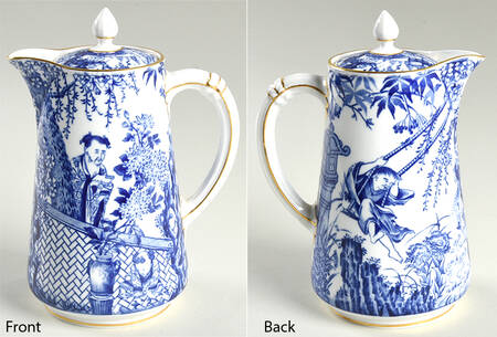Blue Mikado Pitcher & Lid