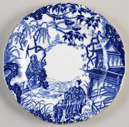 Blue Mikado Salad Plate