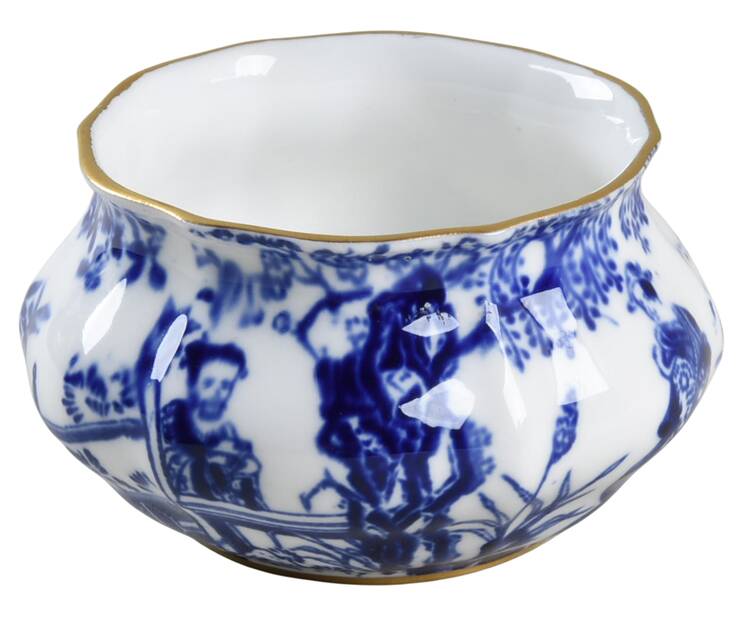 Blue Mikado Mustard Jar No Lid