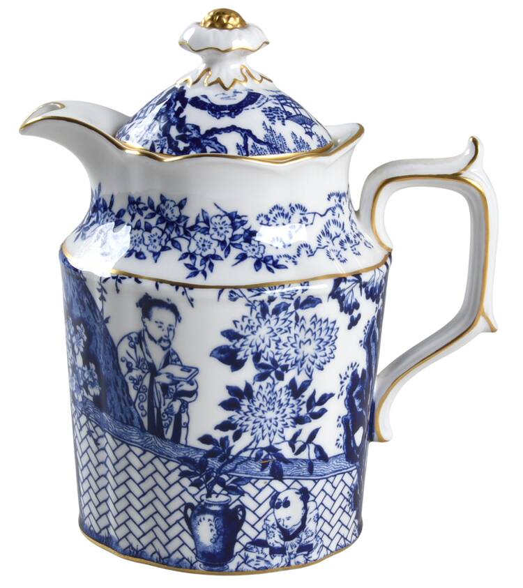 Blue Mikado Hot Water Jug & Lid
