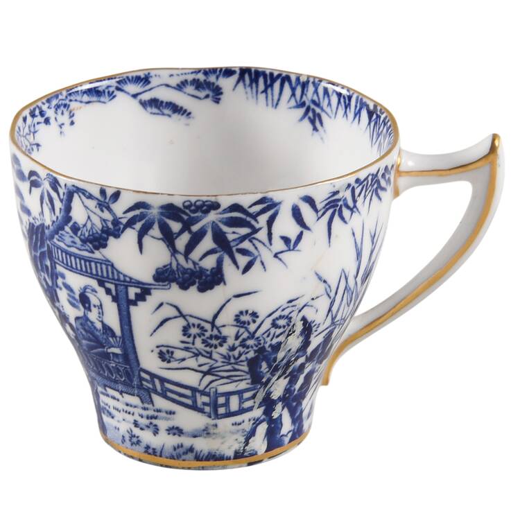 Blue Mikado Flat Demitasse Cup
