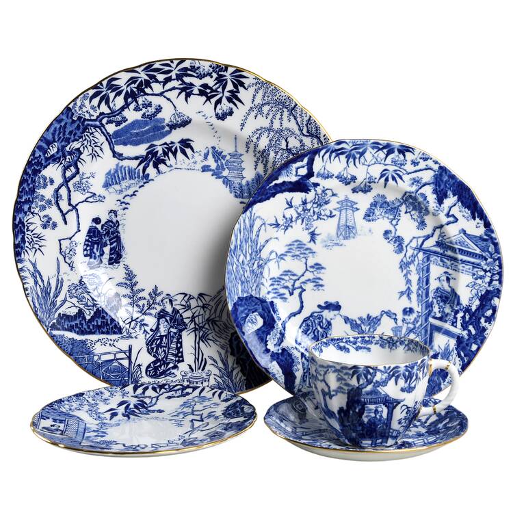 Blue Mikado 40  Piece Estate Set