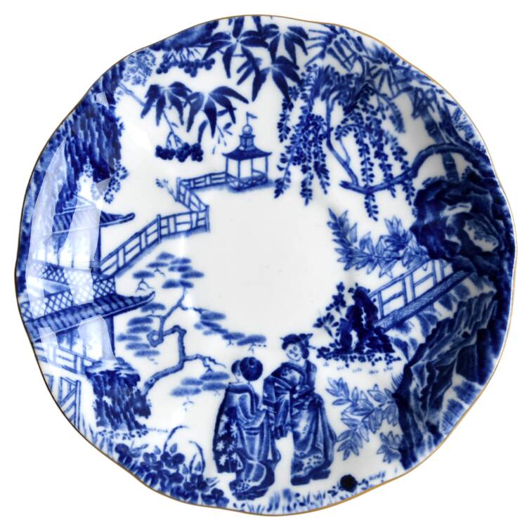 Blue Mikado Saucer for Flat Cup