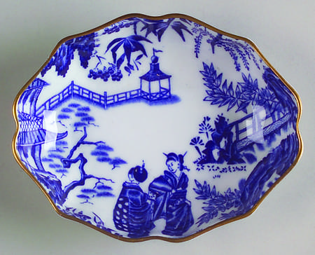 Blue Mikado Small Oval Tray