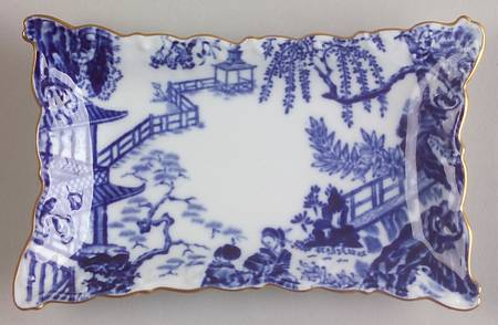 Blue Mikado Rectangular Tray