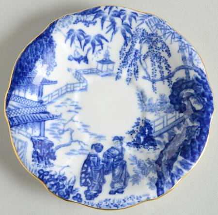 Blue Mikado Saucer for Flat Cup