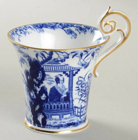 Blue Mikado Flat Demitasse Cup