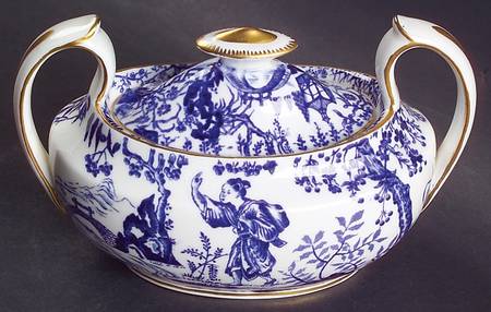 Blue Mikado Mini Sugar Bowl & Lid