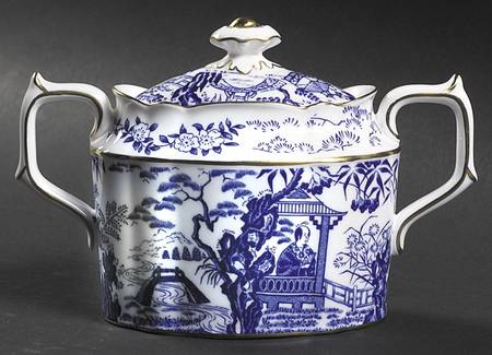 Blue Mikado Sugar Bowl & Lid