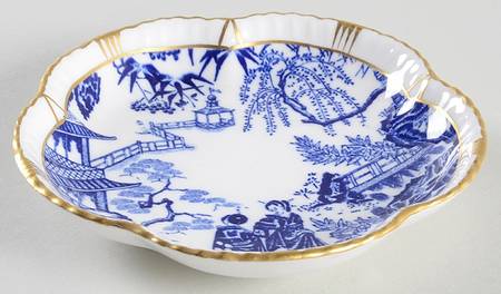 Blue Mikado Tudor Rose Tray