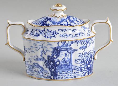 Blue Mikado Sugar Bowl & Lid