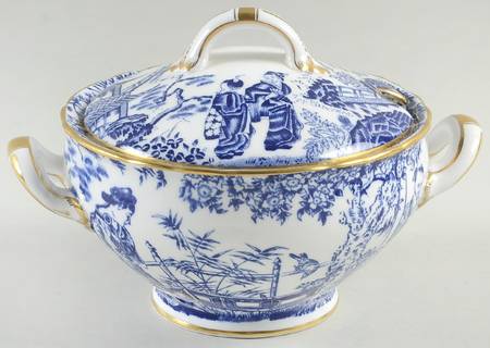 Blue Mikado Sauce Boat & Lid