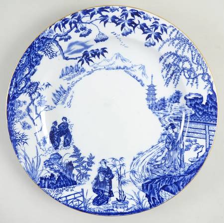 Blue Mikado 11" Chop Plate (Round Platter)