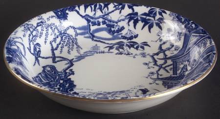 Blue Mikado Coupe Soup Bowl