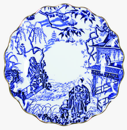 Blue Mikado Sheffield Dessert Plate
