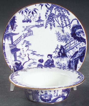 Blue Mikado Ramekin & Saucer Set
