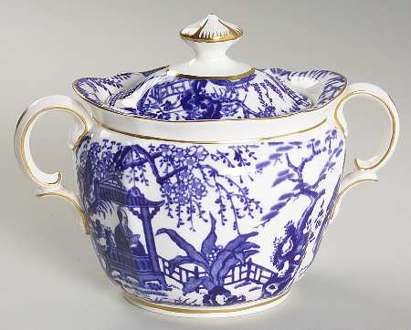 Blue Mikado Sugar Bowl & Lid