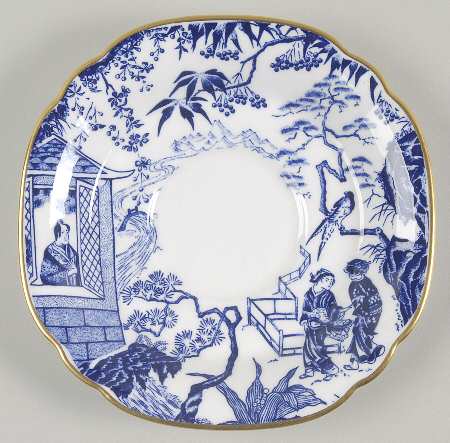 Blue Mikado Saucer for Oversized Cup