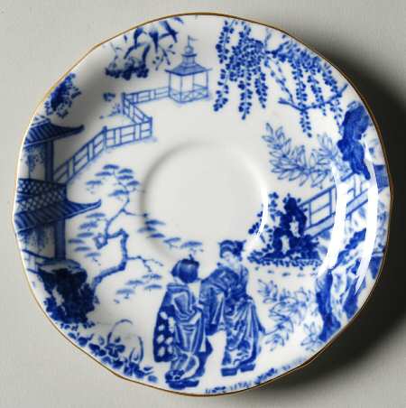 Blue Mikado Saucer for Flat Demitasse Cup