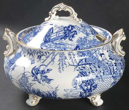 Blue Mikado Tureen &  Lid