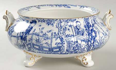 Blue Mikado Round Vegetable No Lid