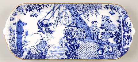 Blue Mikado Bread Tray