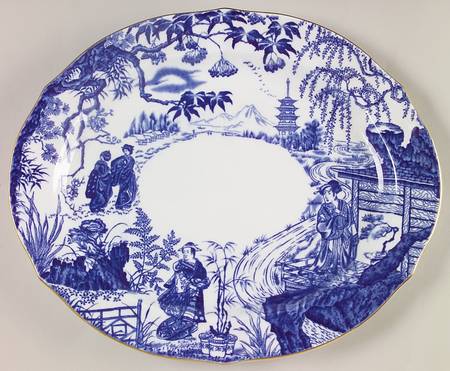 Blue Mikado 11" Oval Serving Platter