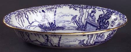 Blue Mikado 9" Oval Vegetable Bowl