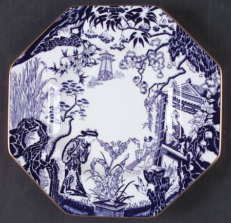 Blue Mikado Octagonal Luncheon Plate