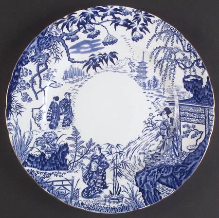 Blue Mikado Large Dinner Plate