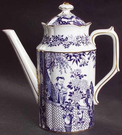 Blue Mikado Coffee Pot & Lid