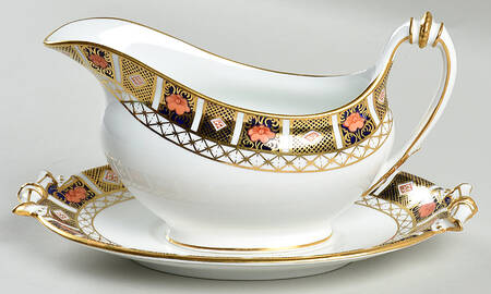 Border Imari Gravy Boat & Underplate/Relish