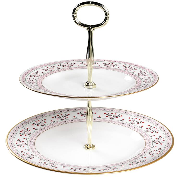 Brittany 6 5/8"-10"  2 Tiered Serving Tray (Dp, Sp) HC