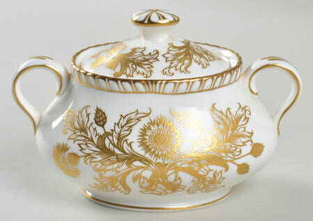 Brocade Sugar Bowl & Lid