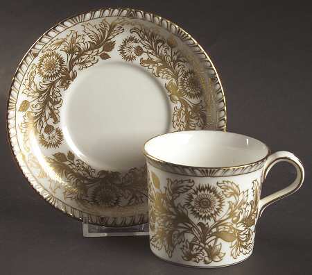 Brocade Flat Cup & Saucer Set