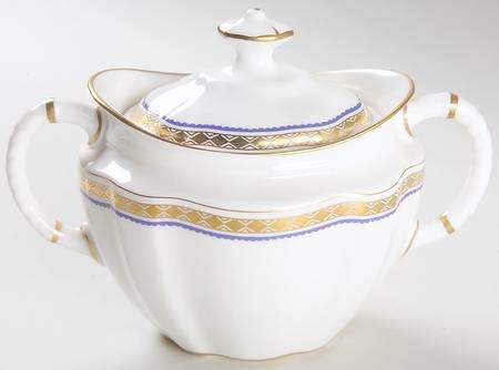 Carlton Blue Sugar Bowl & Lid