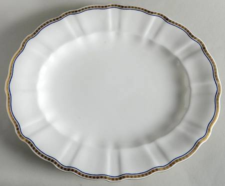 Carlton Blue 14" Oval Serving Platter