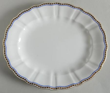 Carlton Blue 12" Oval Serving Platter