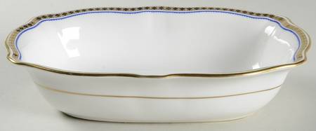 Carlton Blue 9" Oval Vegetable Bowl