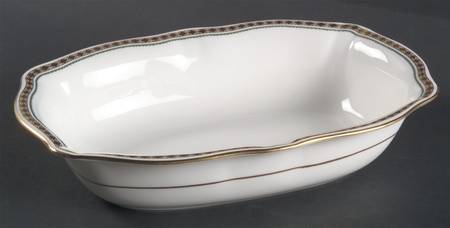 Carlton Green 9" Oval Vegetable Bowl