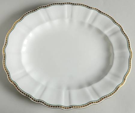 Carlton Green 14" Oval Serving Platter