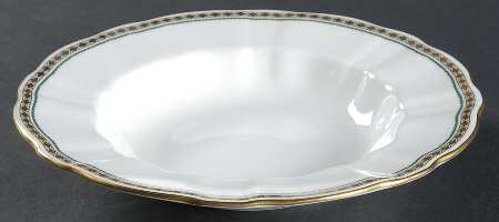 Carlton Green Rim Soup Bowl