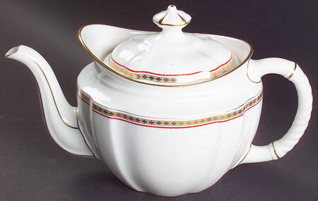 Carlton Red Teapot & Lid