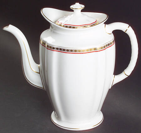 Carlton Red Coffee Pot & Lid