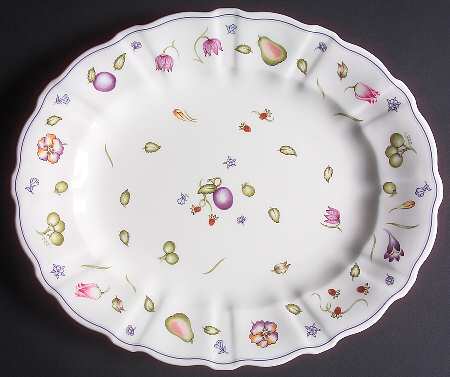 Chatsworth (Scalloped, Fruit) 12" Oval Serving Platter