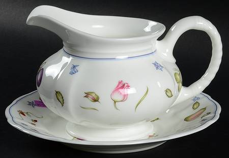 Chatsworth (Scalloped, Fruit) Gravy Boat & Underplate