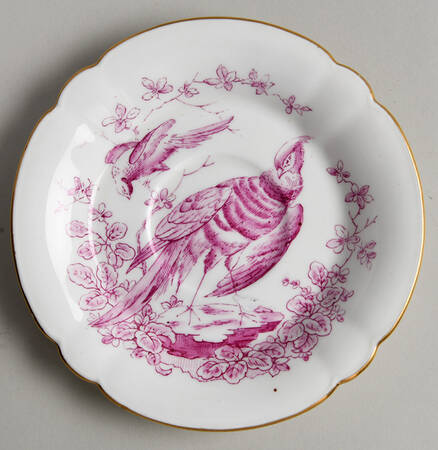 Chelsea Bird Red Pink Saucer