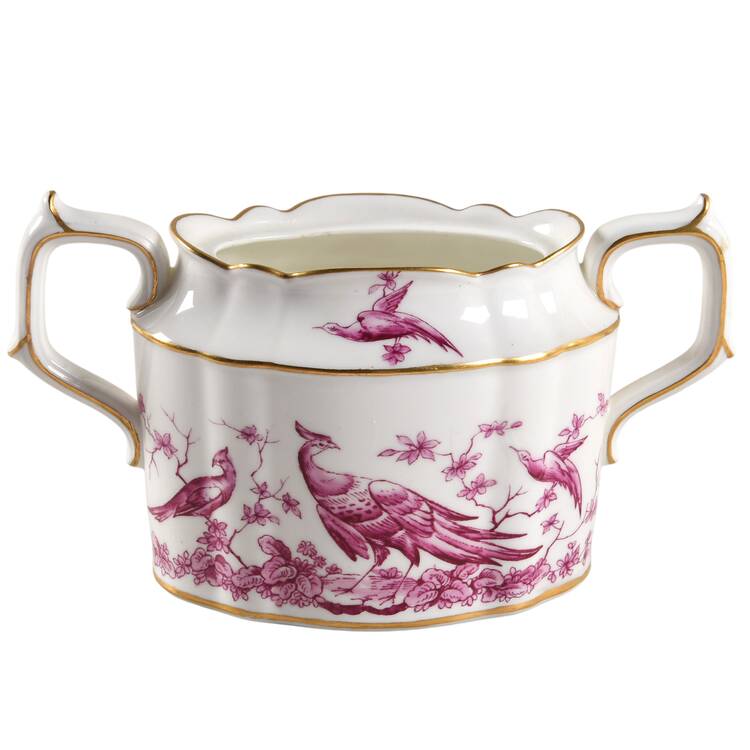 Chelsea Bird Red Pink Sugar Bowl No Lid